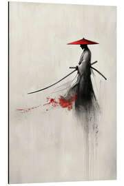 Stampa su alluminio Samurai Watercolour I