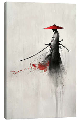 Canvastavla Samurai Watercolour I