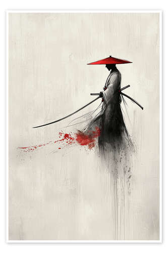 Poster Samurai Watercolour I