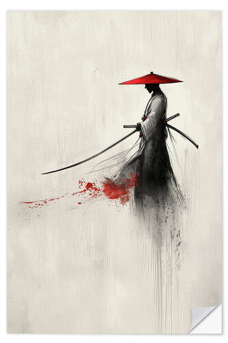 Wall sticker Samurai Watercolour I