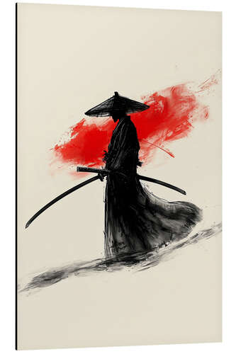 Alumiinitaulu Samurai Aquarell II