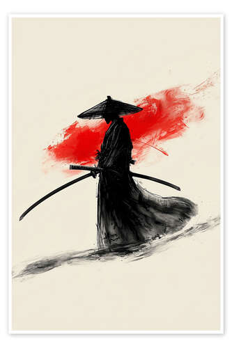 Poster Samurai Aquarell II