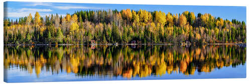 Canvastavla Autumn in the north of Sweden, Vildmarksvägen