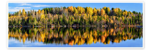 Poster Herbst im Norden von Schweden, Vildmarksvägen