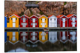 Galleritryk Colourful houses in Smögen, Sweden