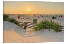 Cuadro de aluminio Evening on the beach in Norddorf on Amrum, Germany