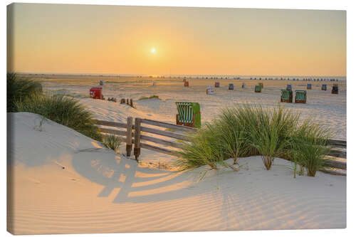 Obraz na płótnie Evening on the beach in Norddorf on Amrum, Germany