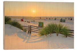 Trätavla Evening on the beach in Norddorf on Amrum, Germany - Michael Valjak