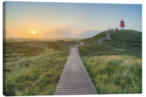 Lerretsbilde Cross-mark light near Norddorf on Amrum