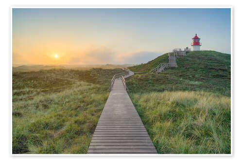 Poster Cross-mark light near Norddorf on Amrum