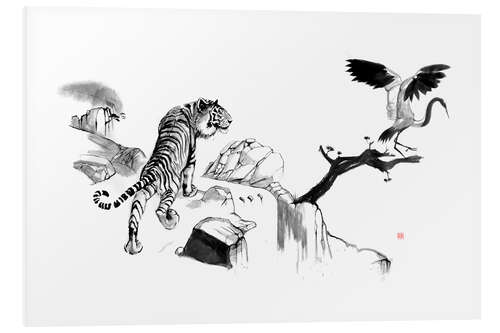 PVC-tavla Tiger and Crane