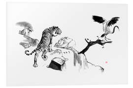 PVC-tavla Tiger and Crane