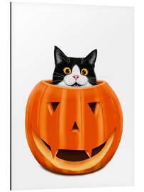 Obraz na aluminium Cat and pumpkin - Valeriya Korenkova