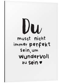 Magnettafel Du perfekt wundervoll