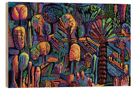 Obraz na drewnie Jungle Night - Charles Harker
