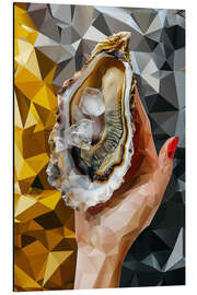 Alubild Kristallauster auf Gold