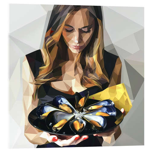 Acrylic print Dinner with mussels