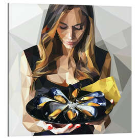 Alubild Abendessen mit Muscheln - Maria Tuzhilkina