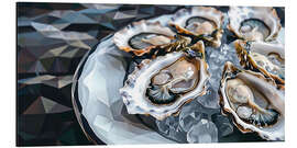 Alubild Austern auf einem weißen Teller - Maria Tuzhilkina