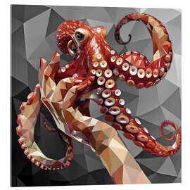 Obraz na szkle akrylowym Crystal octopus - Maria Tuzhilkina