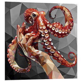 Hartschaumbild Kristall Oktopus - Maria Tuzhilkina