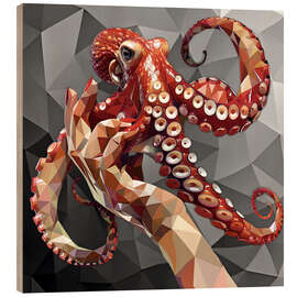 Holzbild Kristall Oktopus - Maria Tuzhilkina