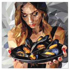 Naklejka na ścianę Mussels for dinner
