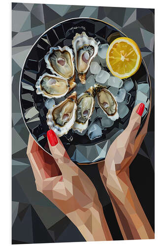 Cuadro de PVC Oyster and ice cubes