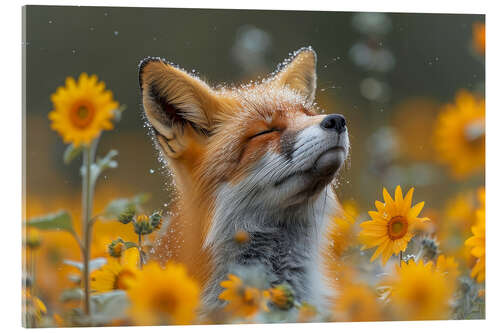 Quadro em acrílico Meditating Fox in the Morning