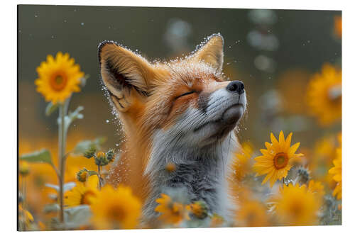 Alumiinitaulu Meditating Fox in the Morning