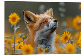 Stampa su PVC Meditating Fox in the Morning