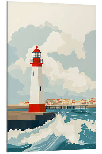 Obraz na aluminium Lighthouse off the coast