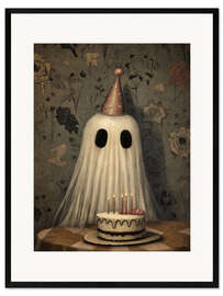 Gerahmter Kunstdruck Alles Gute zum Geburtstag, Gespenst!