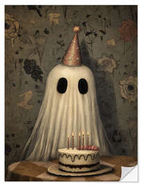 Autocolante decorativo Happy birthday ghost - Olga Telnova