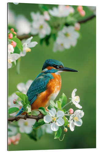 Gallery Print Eisvogel mit Kirschblüten