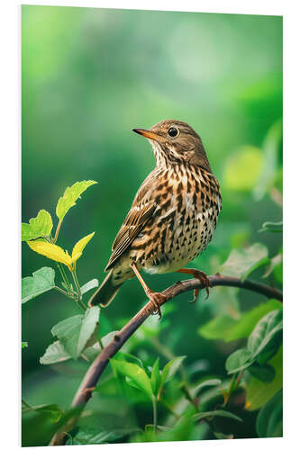 Tableau en PVC Song thrush