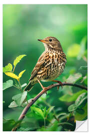 Vinilo para la pared Song thrush