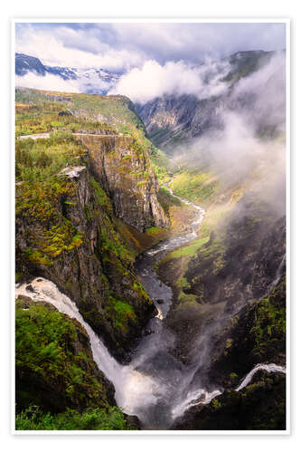 Poster Vøringsfossen Hardangervidda, Norwegen