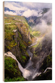 Holzbild Vøringsfossen Hardangervidda, Norwegen - Achim Thomae