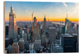 Tableau en bois New York Sunset - Mike Centioli