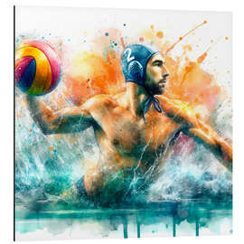 Alubild Wasserball-Sportler - nobelart