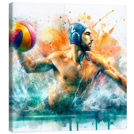 Lienzo Water polo athlet - nobelart