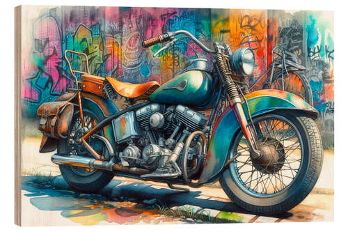 Obraz na drewnie Old vintage motorcycle