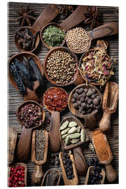 Acrylic print Selection of spices from around the world II - Thomas Klee