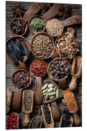 Aluminium print Selection of spices from around the world II - Thomas Klee