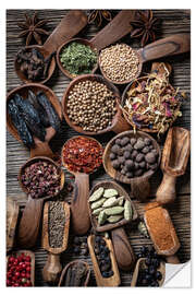 Sticker mural Selection of spices from around the world II - Thomas Klee