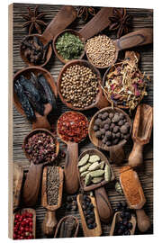 Holzbild Auswahl Gewürze aus aller Welt II - Thomas Klee