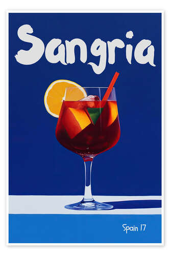 Póster Sangria Cocktail, Spain 1917