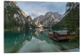 Akrylglastavla Lake Braies in the Dolomites - Andreas Wonisch