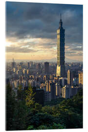 Obraz na szkle akrylowym Taipei Skyline, Taiwan - Andreas Wonisch